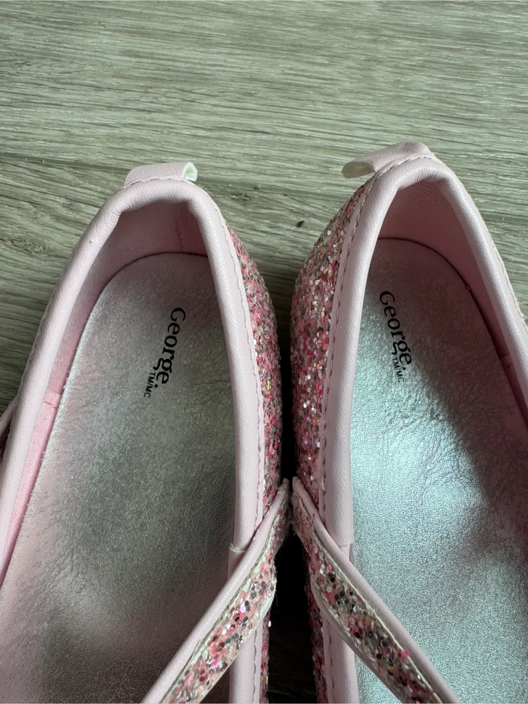 Pink Girl’s Glittery Ballet Flats - Size 12 - photo 4