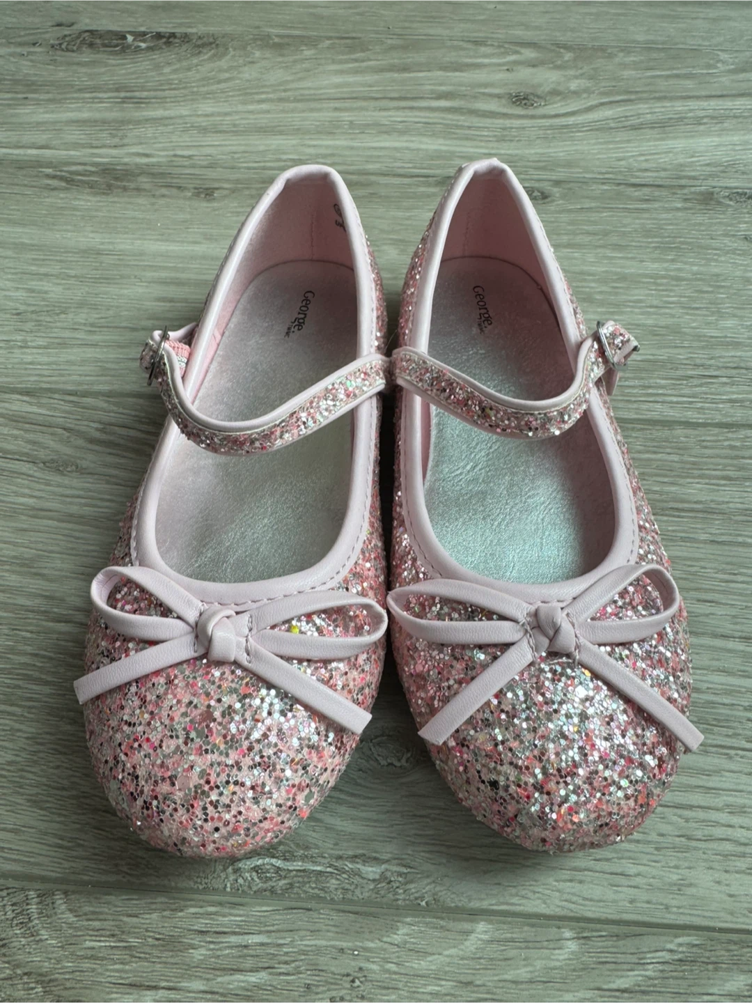 Pink Girl’s Glittery Ballet Flats - Size 12