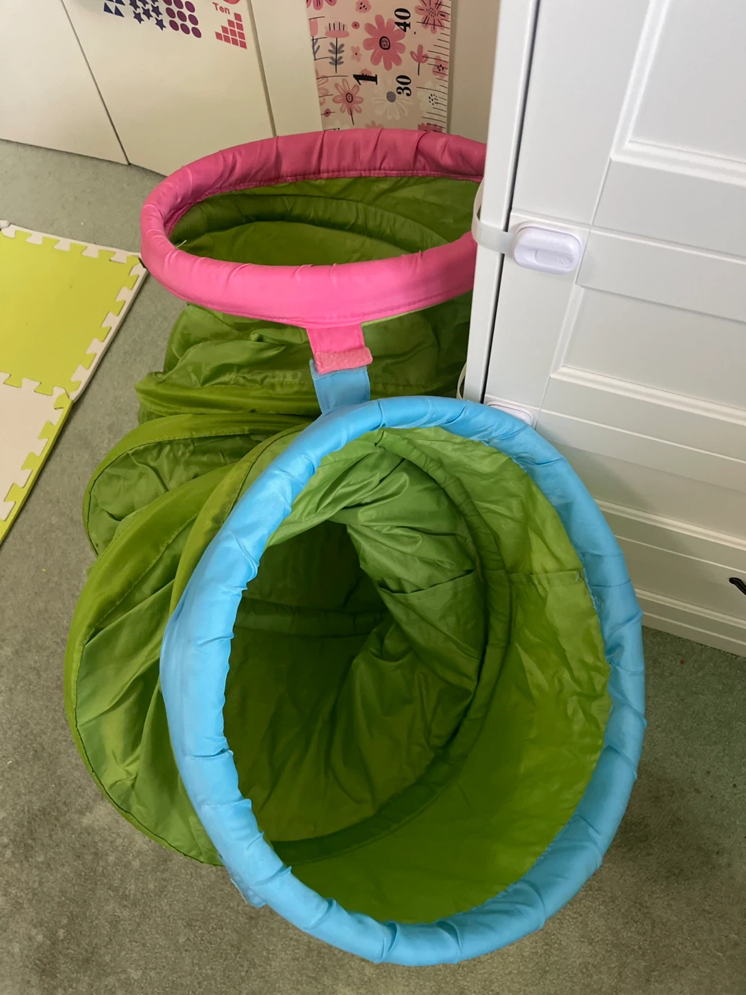 Kids Play Tunnel - Green, Blue & Pink - photo 2
