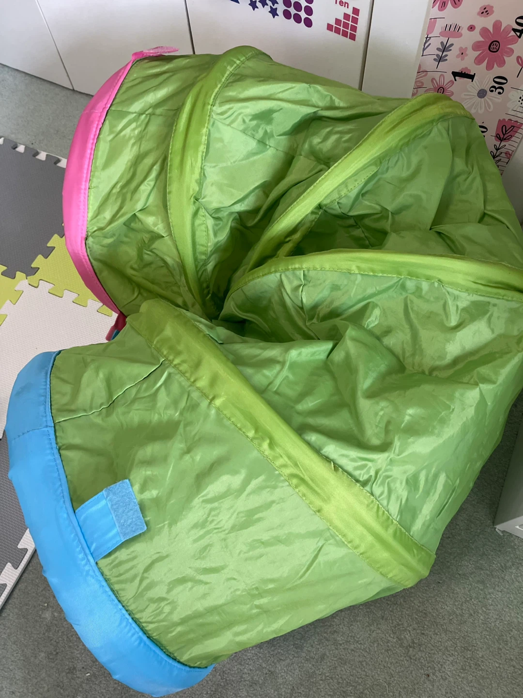 Kids Play Tunnel - Green, Blue & Pink - photo 3