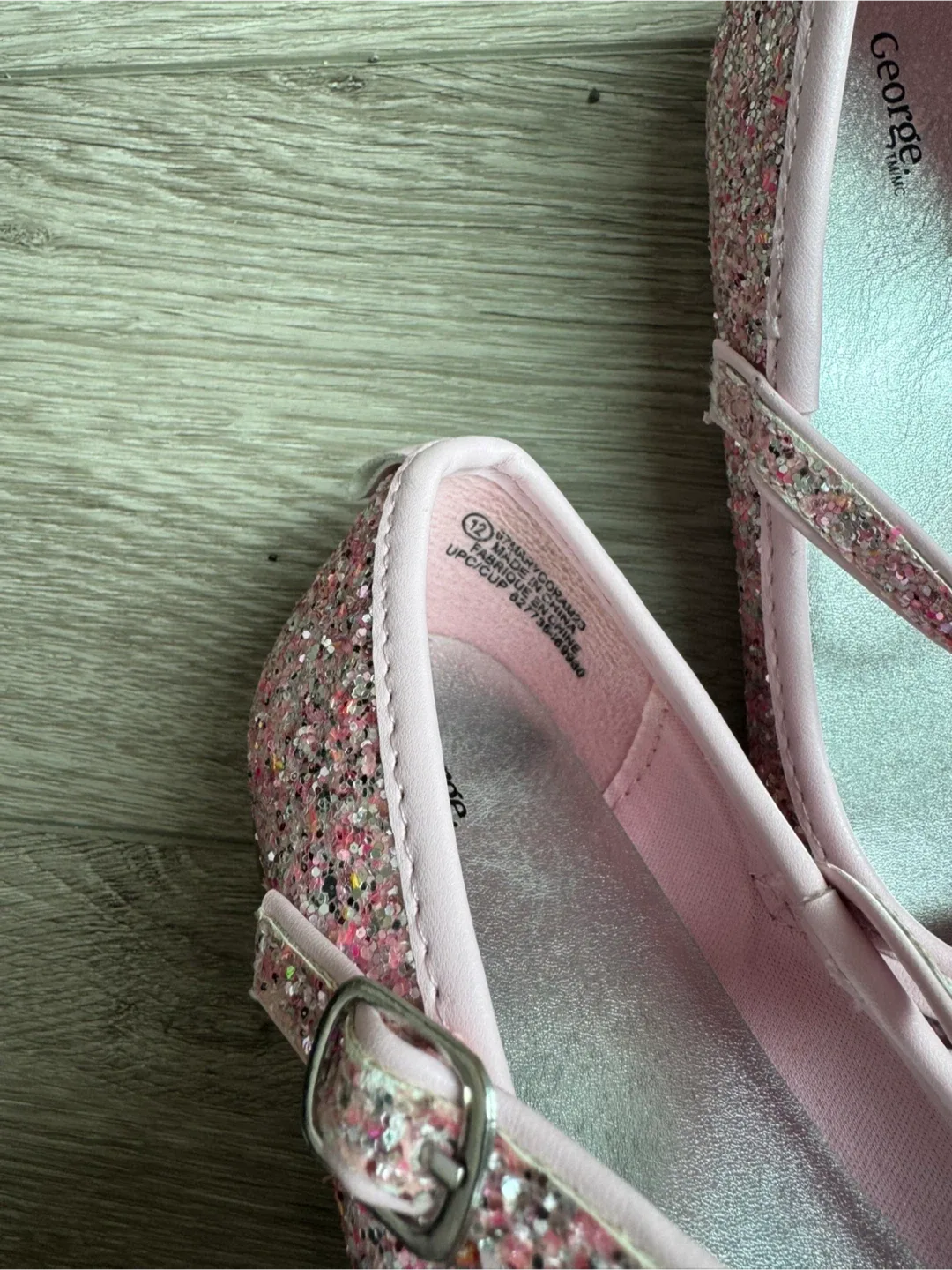 Pink Girl’s Glittery Ballet Flats - Size 12 image indicator(6)