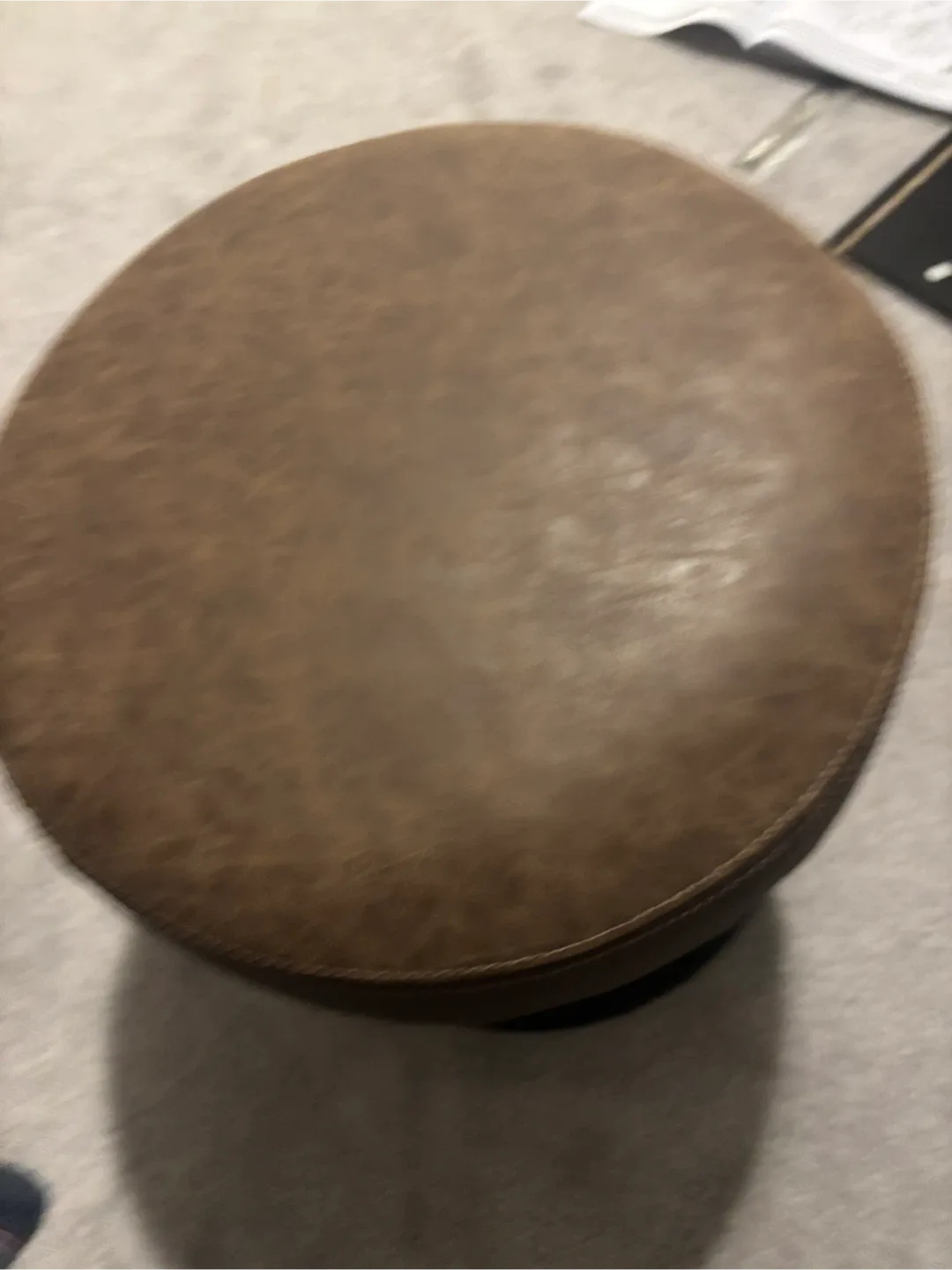 Leather Storage Ottoman Stool - Brown image indicator(2)