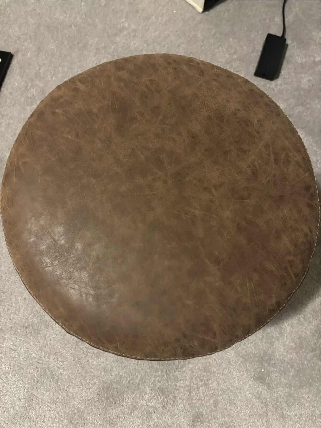 Leather Storage Ottoman Stool - Brown image indicator(6)