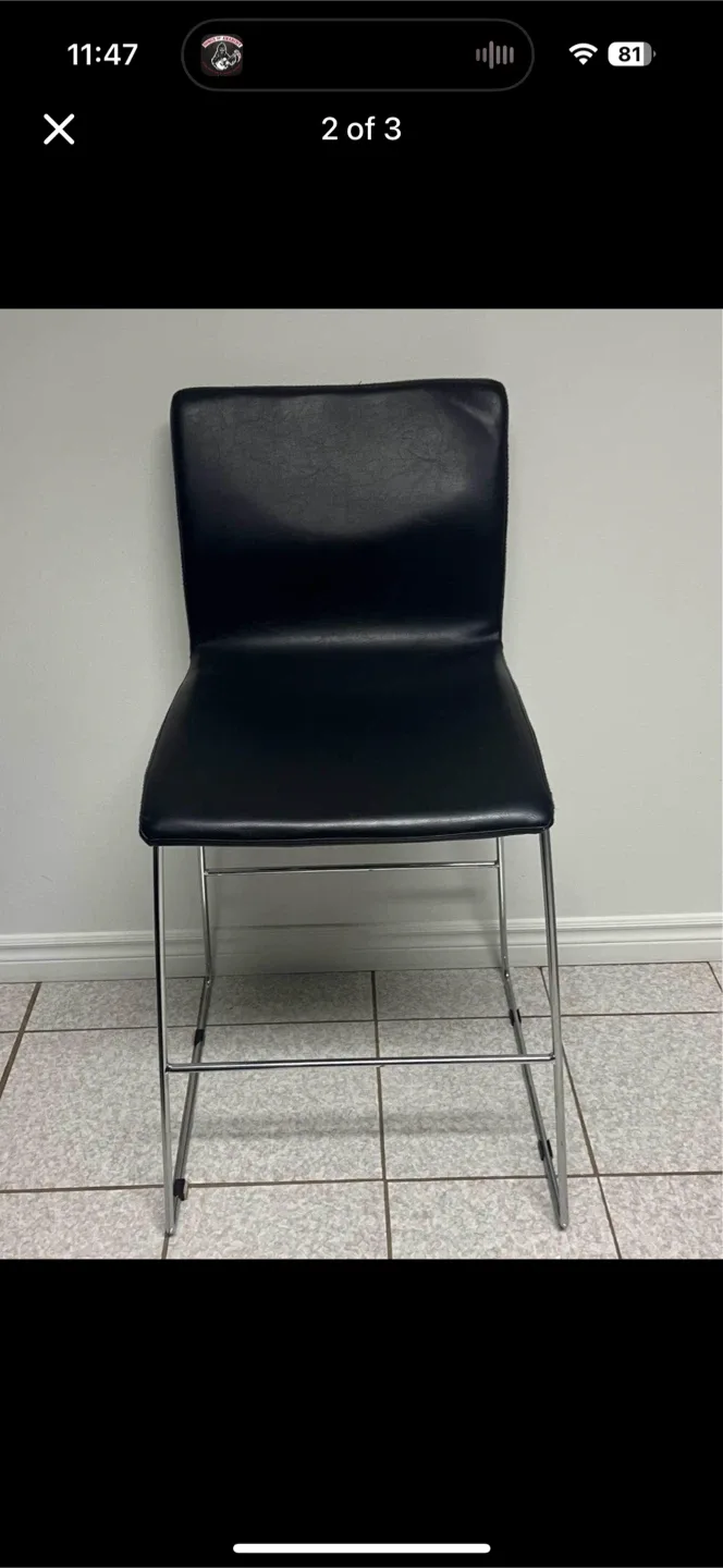 Black Bar Stool image indicator(2)