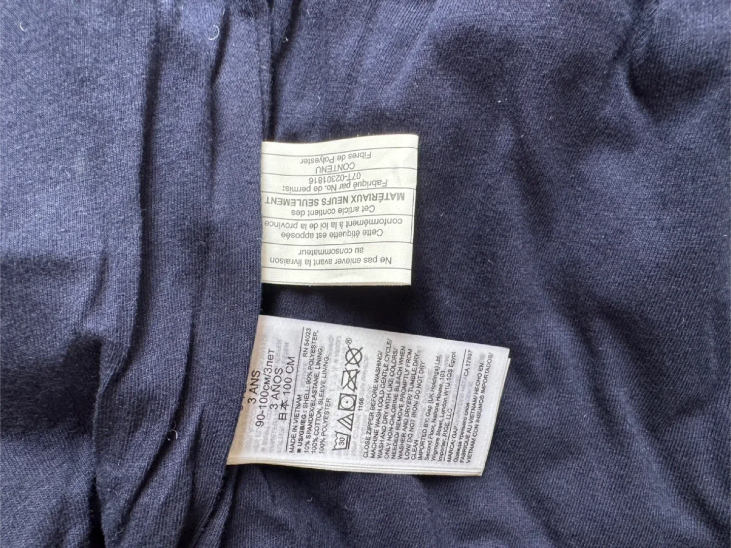 (Brand new - Small Y3) Baby Gap Navy Blue Quilted Velvet Jacket image indicator(5)