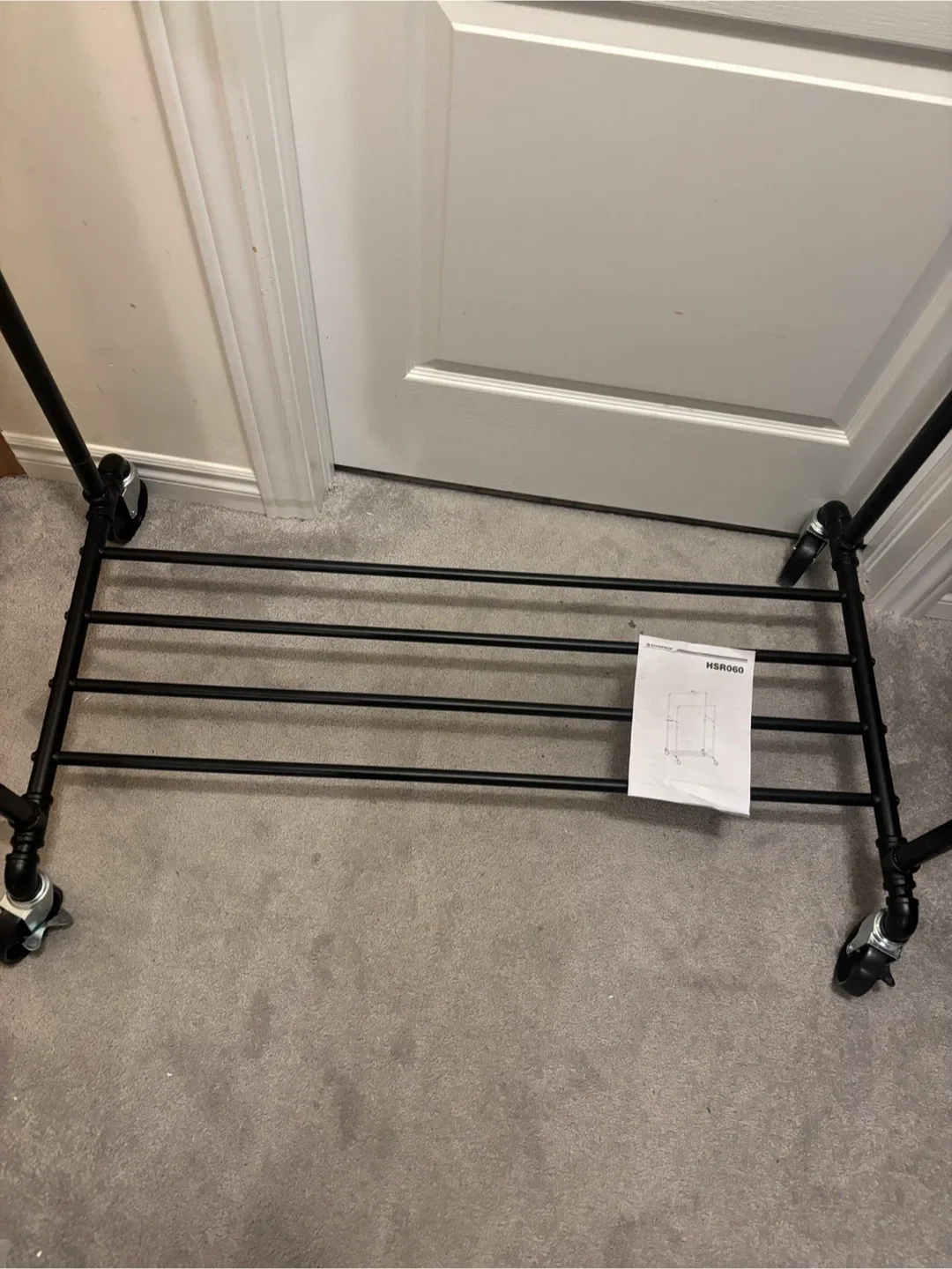 Double Rod Clothing Rack - Black Metal image indicator(6)