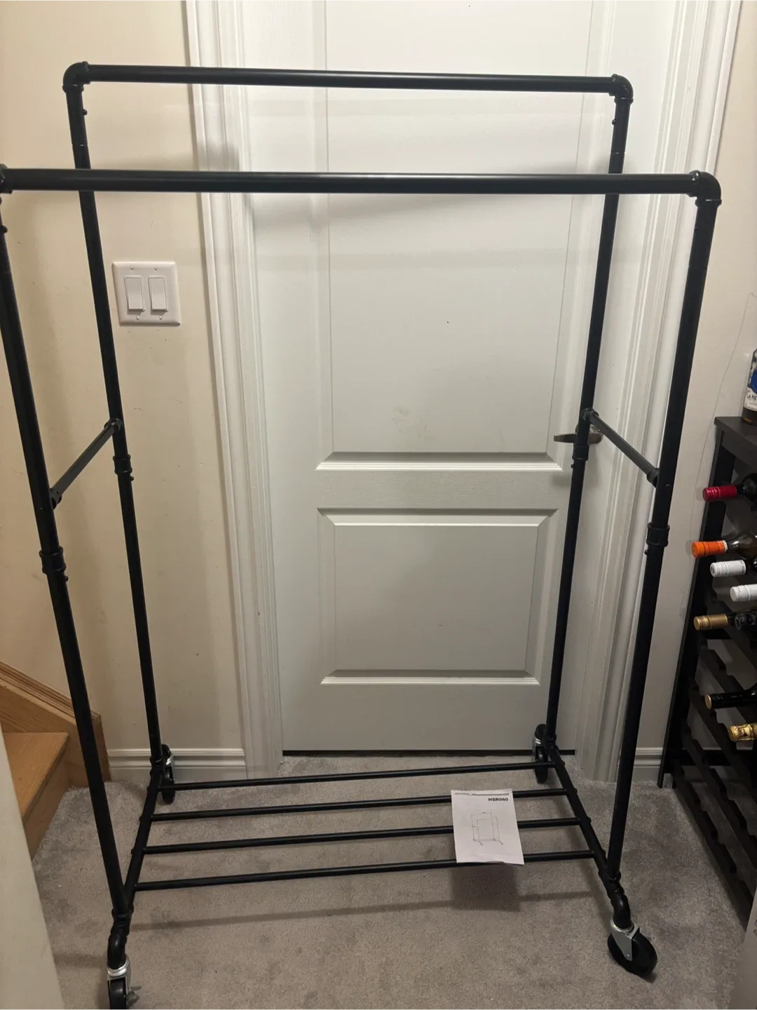 Double Rod Clothing Rack - Black Metal image indicator(5)