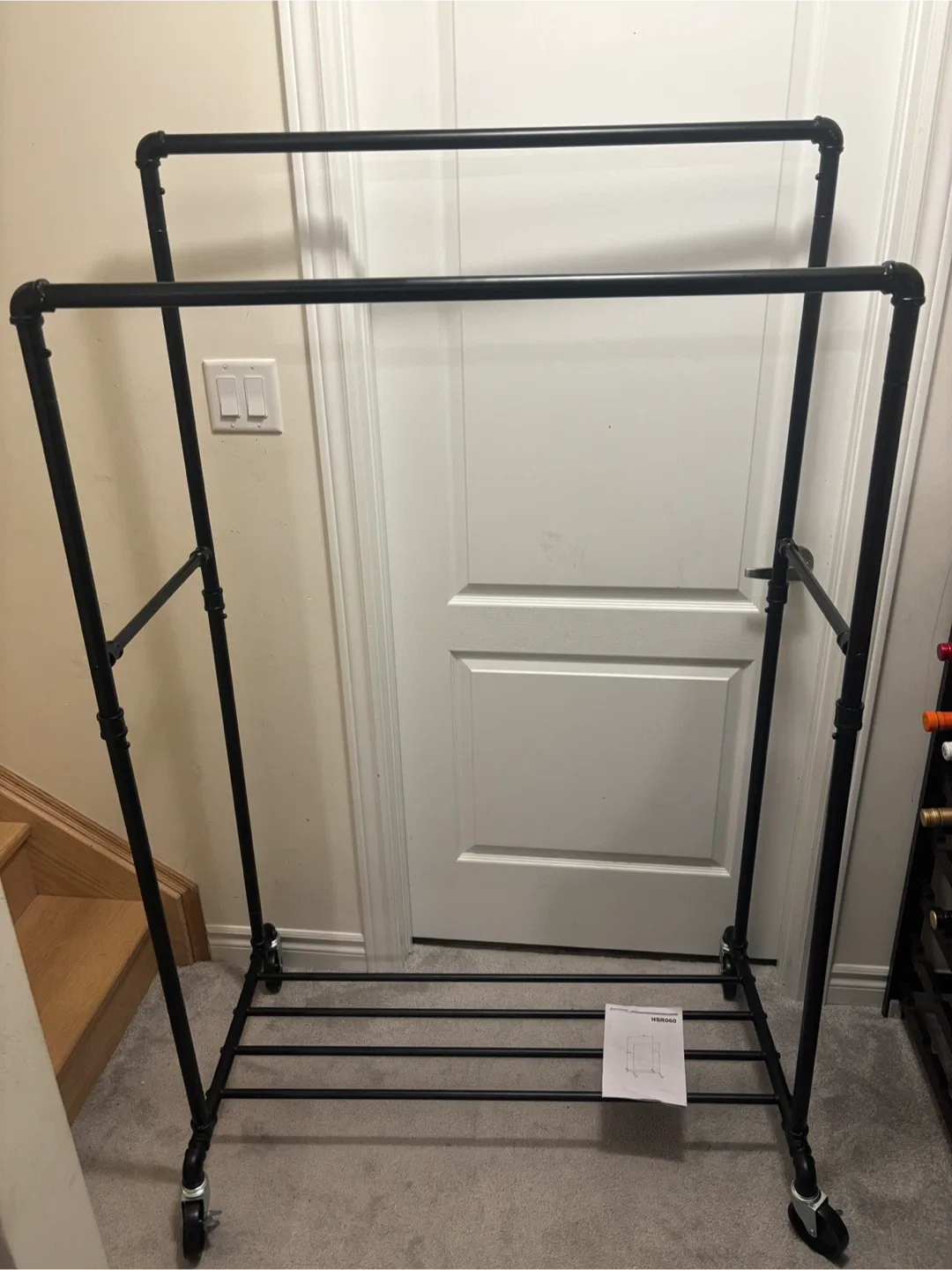 Double Rod Clothing Rack - Black Metal image indicator(4)