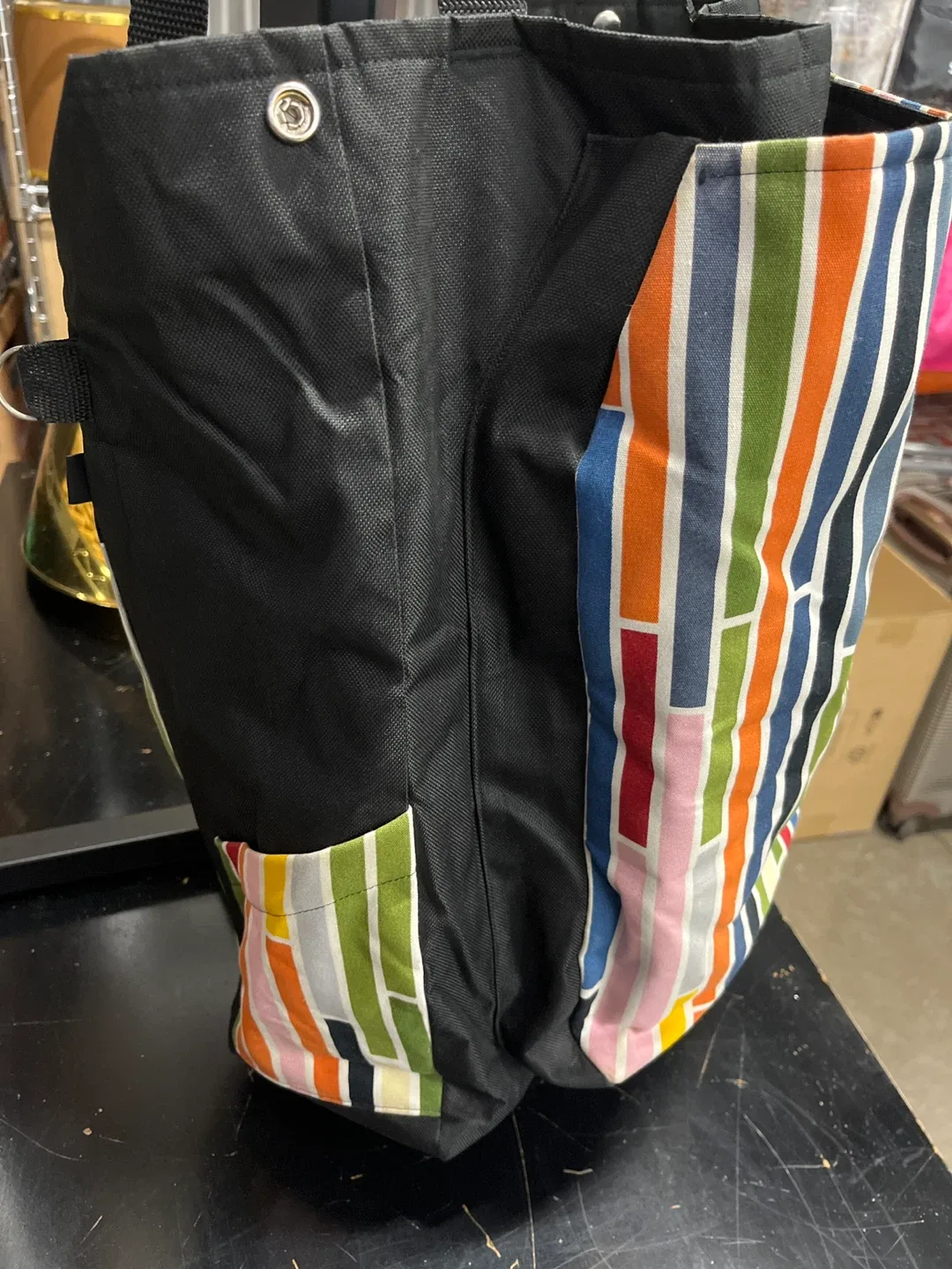 Traner Totes Gym-Tennis-Pickleball Bag with Colourful Stripes image indicator(2)