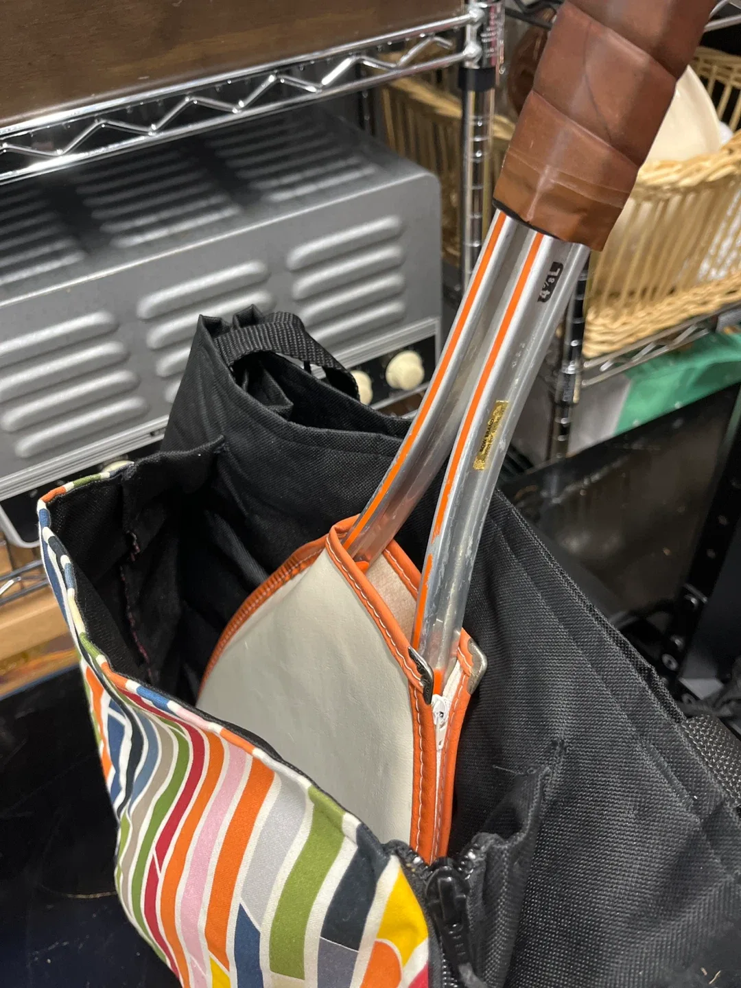 Traner Totes Gym-Tennis-Pickleball Bag with Colourful Stripes image indicator(8)