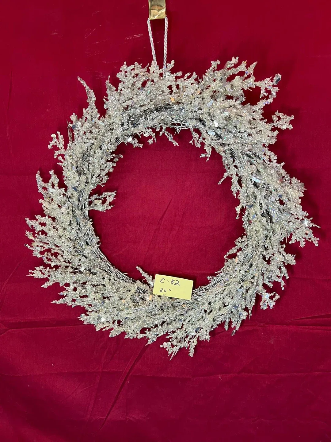 Silver Holiday Wreath - 20"