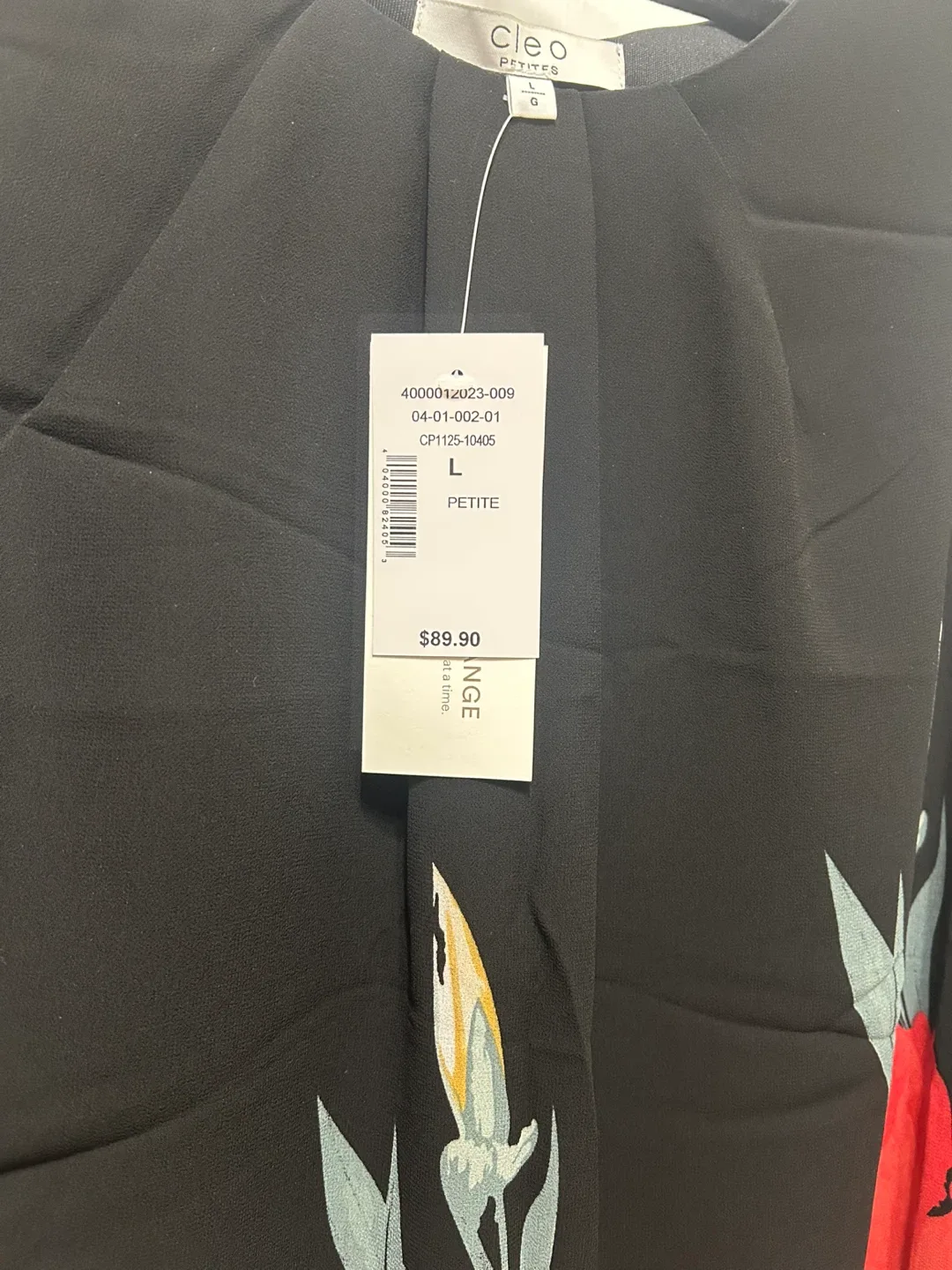 Black Floral Chiffon Sleeveless Dress NWT image indicator(6)