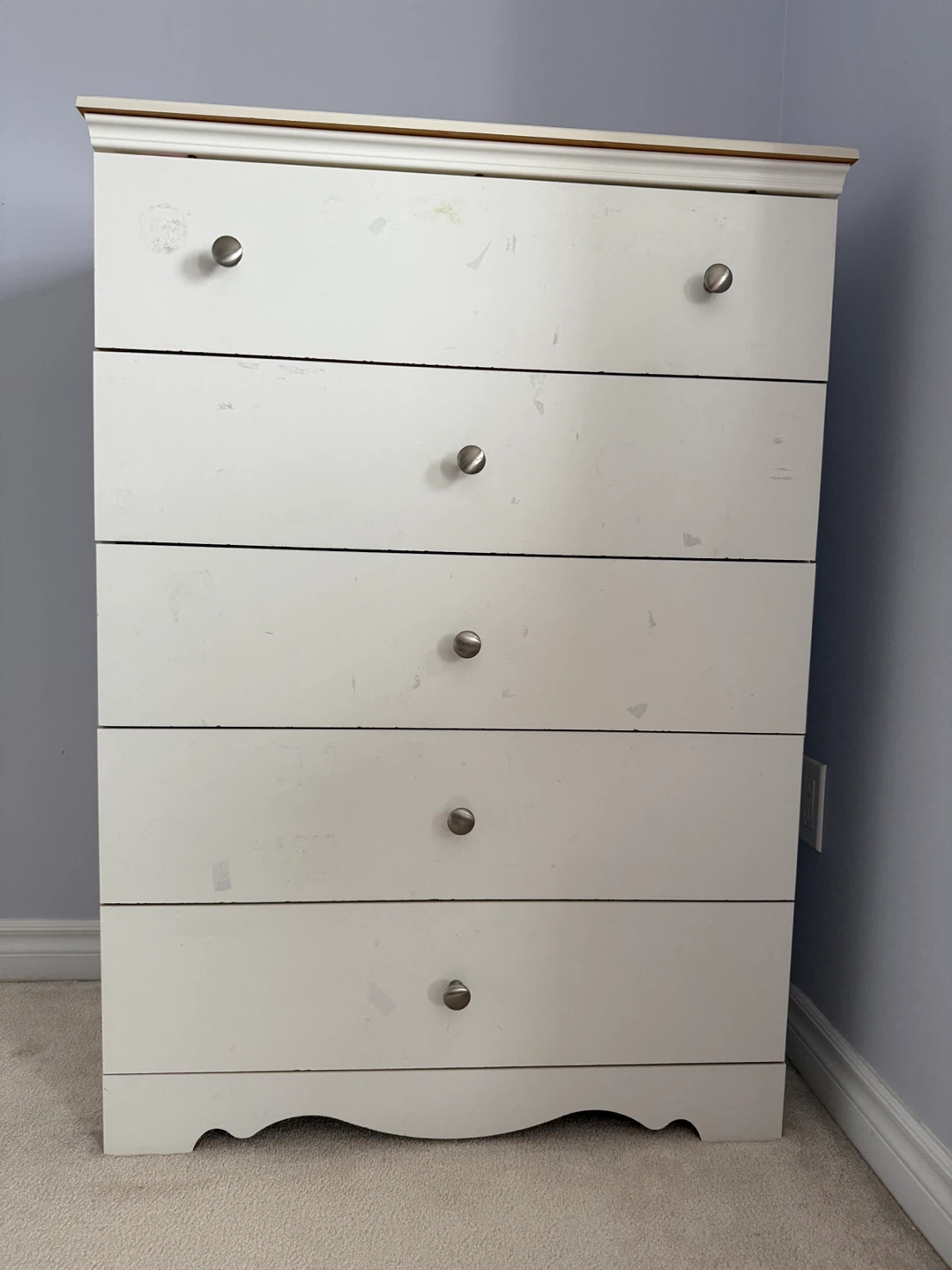 White 5-Drawer Dresser (31"x45")