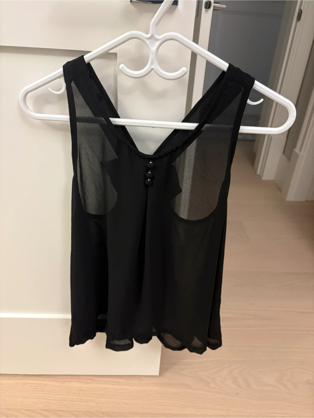Black Sheer Tank Top