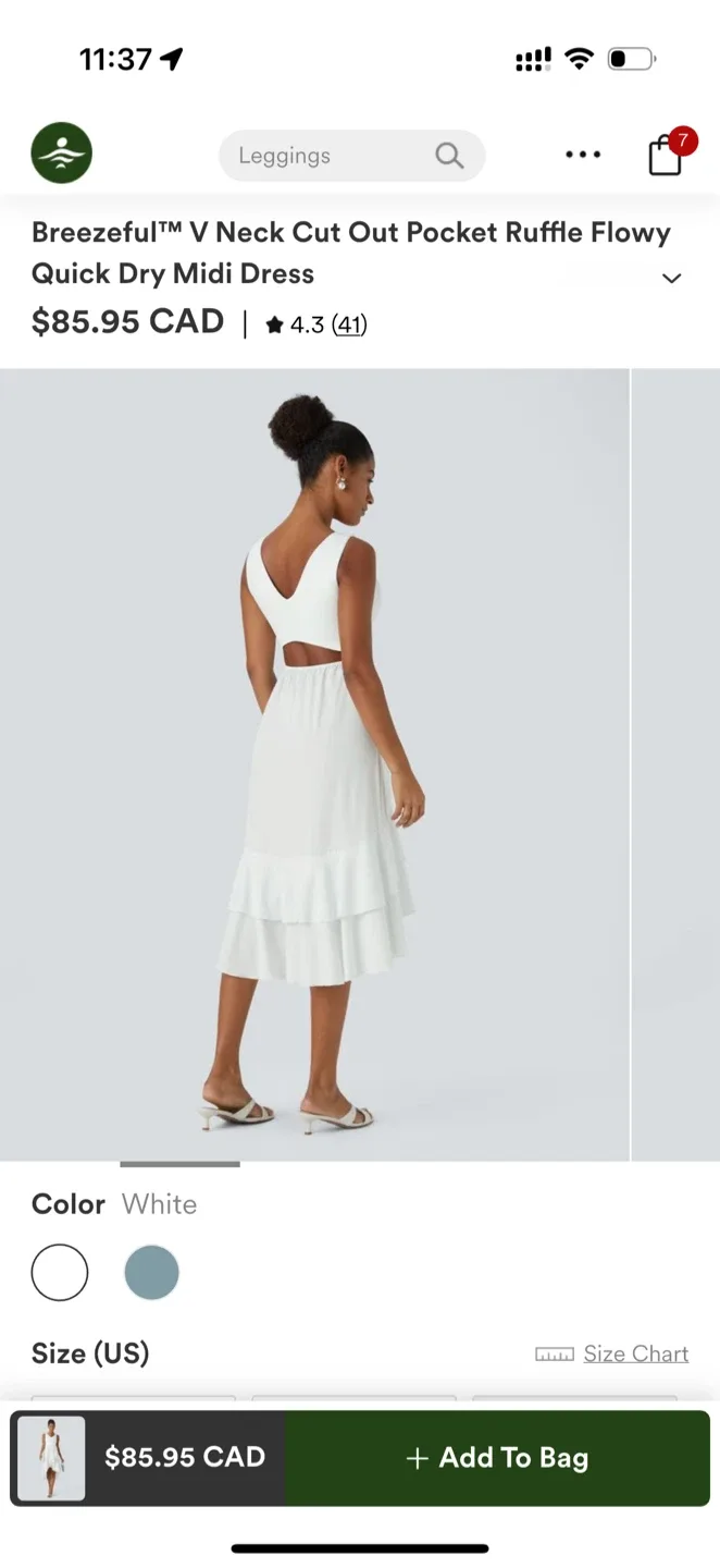 Halara Breezeful White V Neck Cut Out Ruffle Flowy Midi Dress image indicator(2)