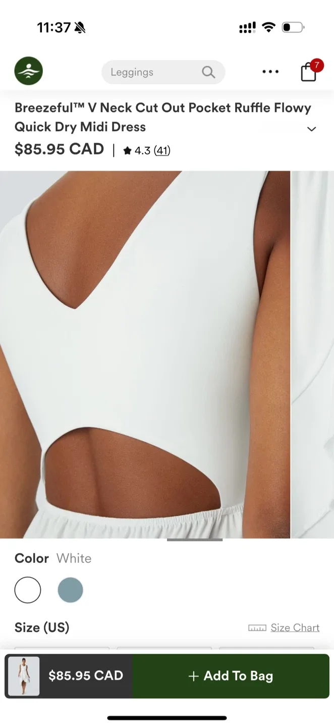 Halara Breezeful White V Neck Cut Out Ruffle Flowy Midi Dress image indicator(4)