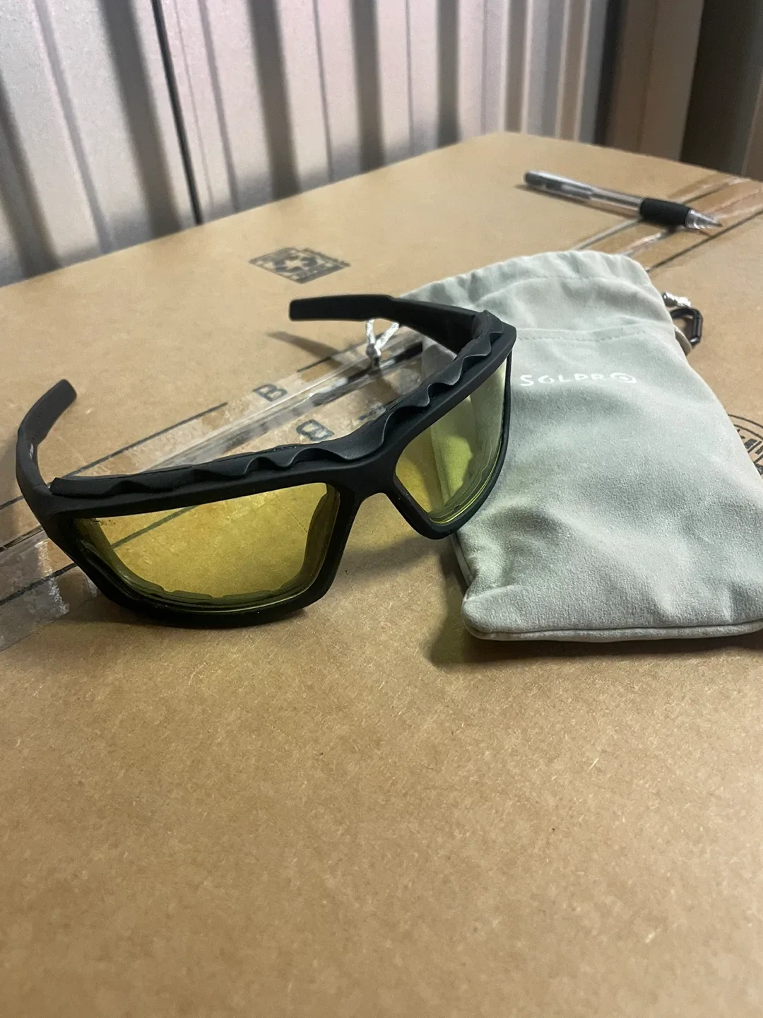 SOLPRO Yellow Lens Glasses with Pouch image indicator(2)