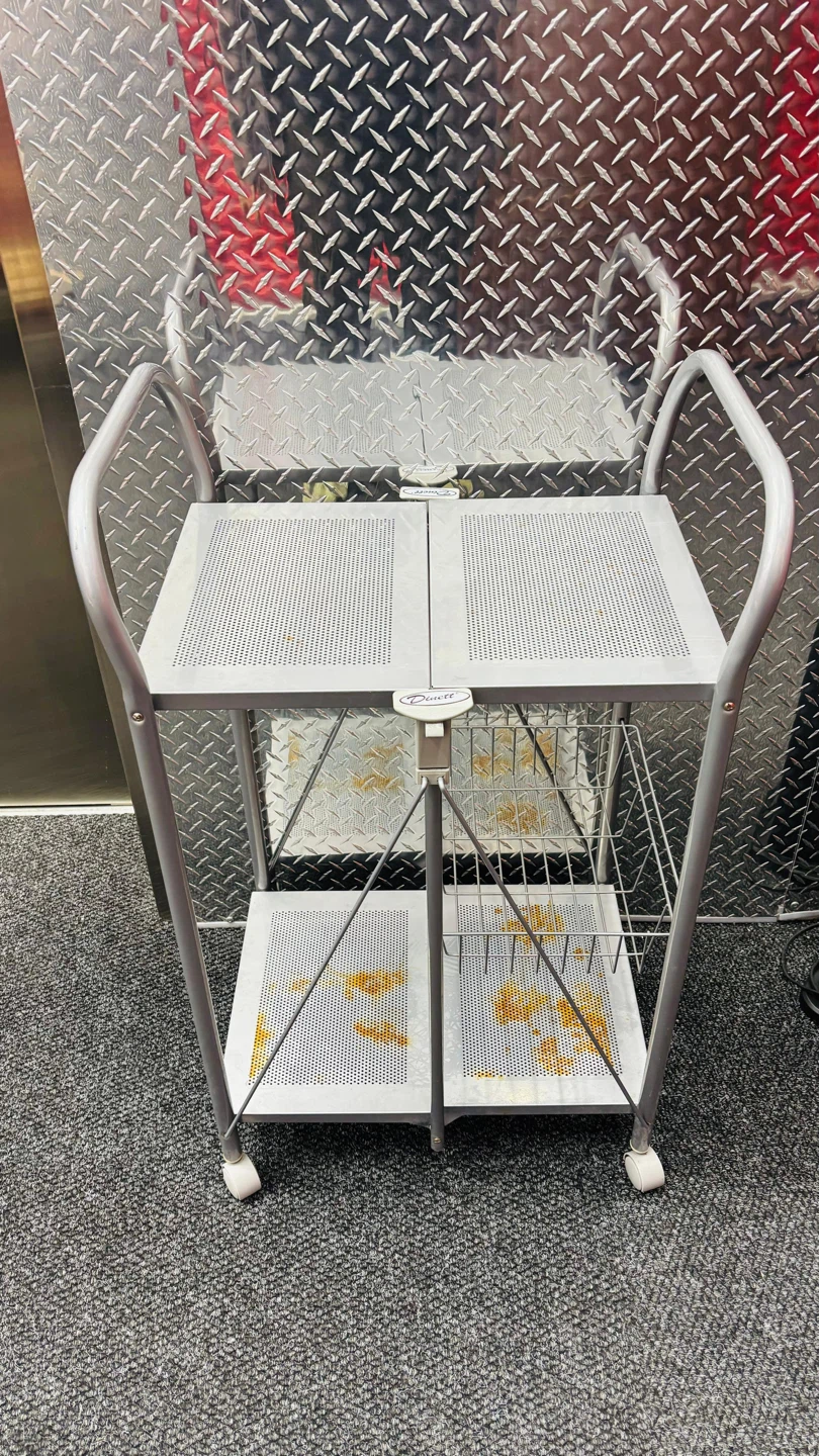 Silver Folding Serving Cart