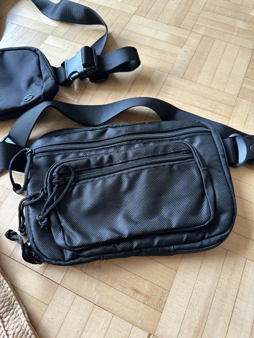 Assorted Bags: Straw Crossbody & Black Belt Bags image indicator(4)