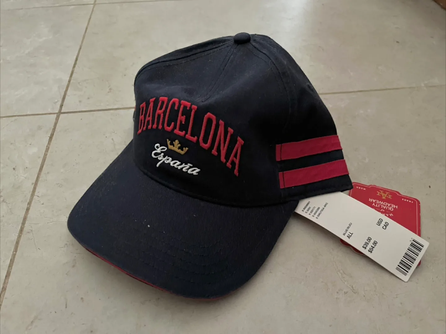Barcelona España Cap - New with Tags