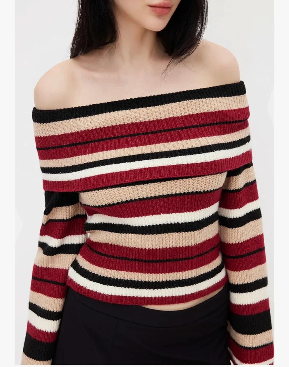 Striped Off Shoulder Top