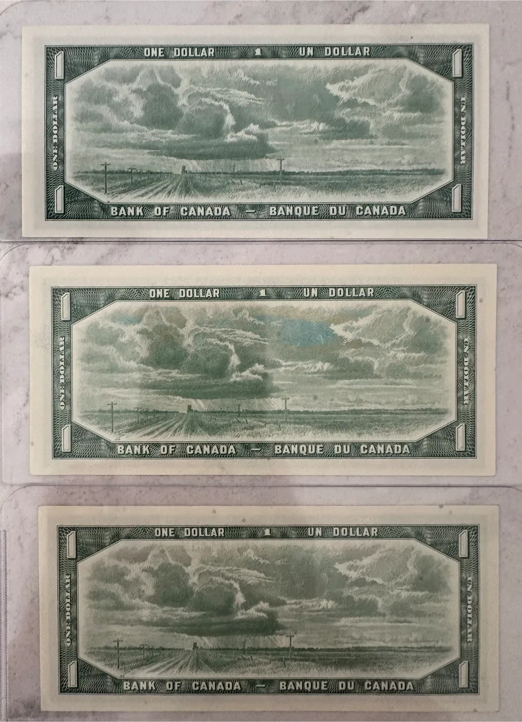 Uncirculated 1954 Canadian One Dollar Bill image indicator(3)