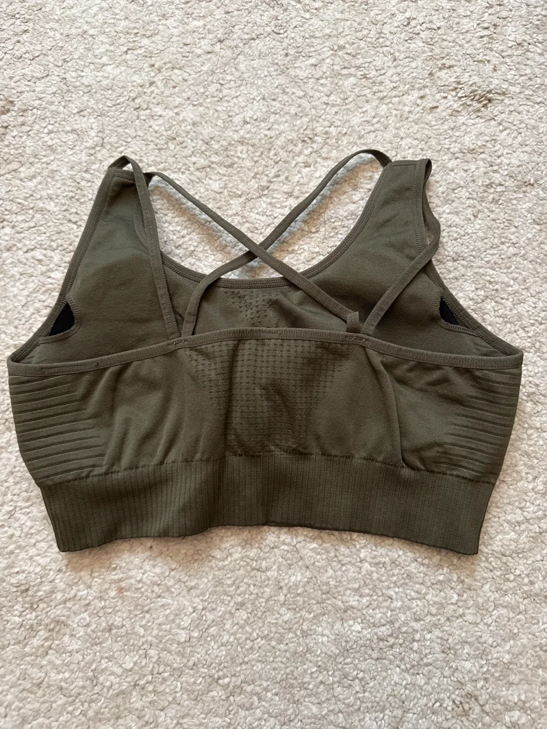 Women's Best Olive Green Sports Bra image indicator(2)