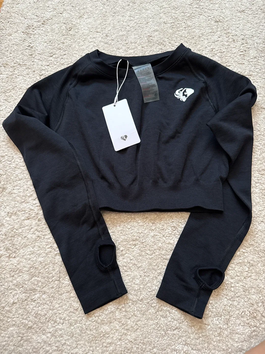 Women’s Best Black Cropped Training Top thumbnail