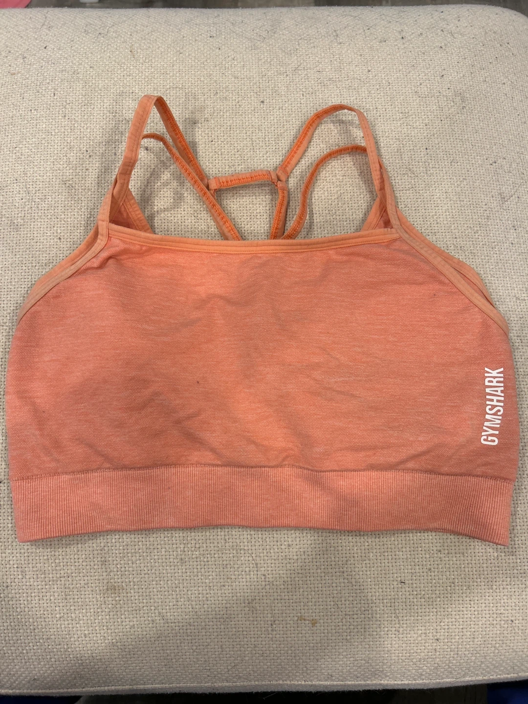 Gymshark Sports Bra - Peach, Size Large