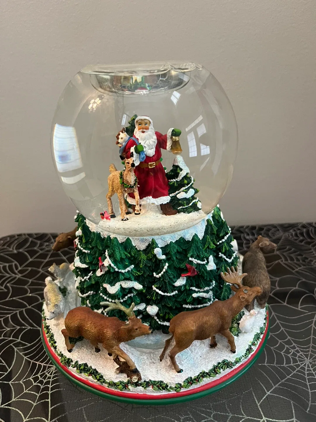 Partylite Santa Snow Globe Candle Holder