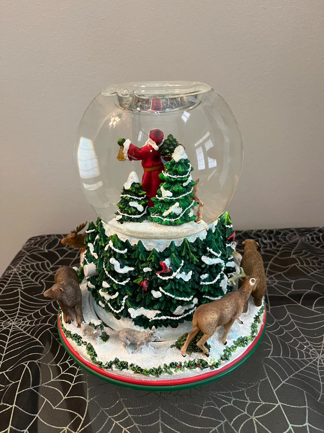 Partylite Santa Snow Globe Candle Holder - photo 3