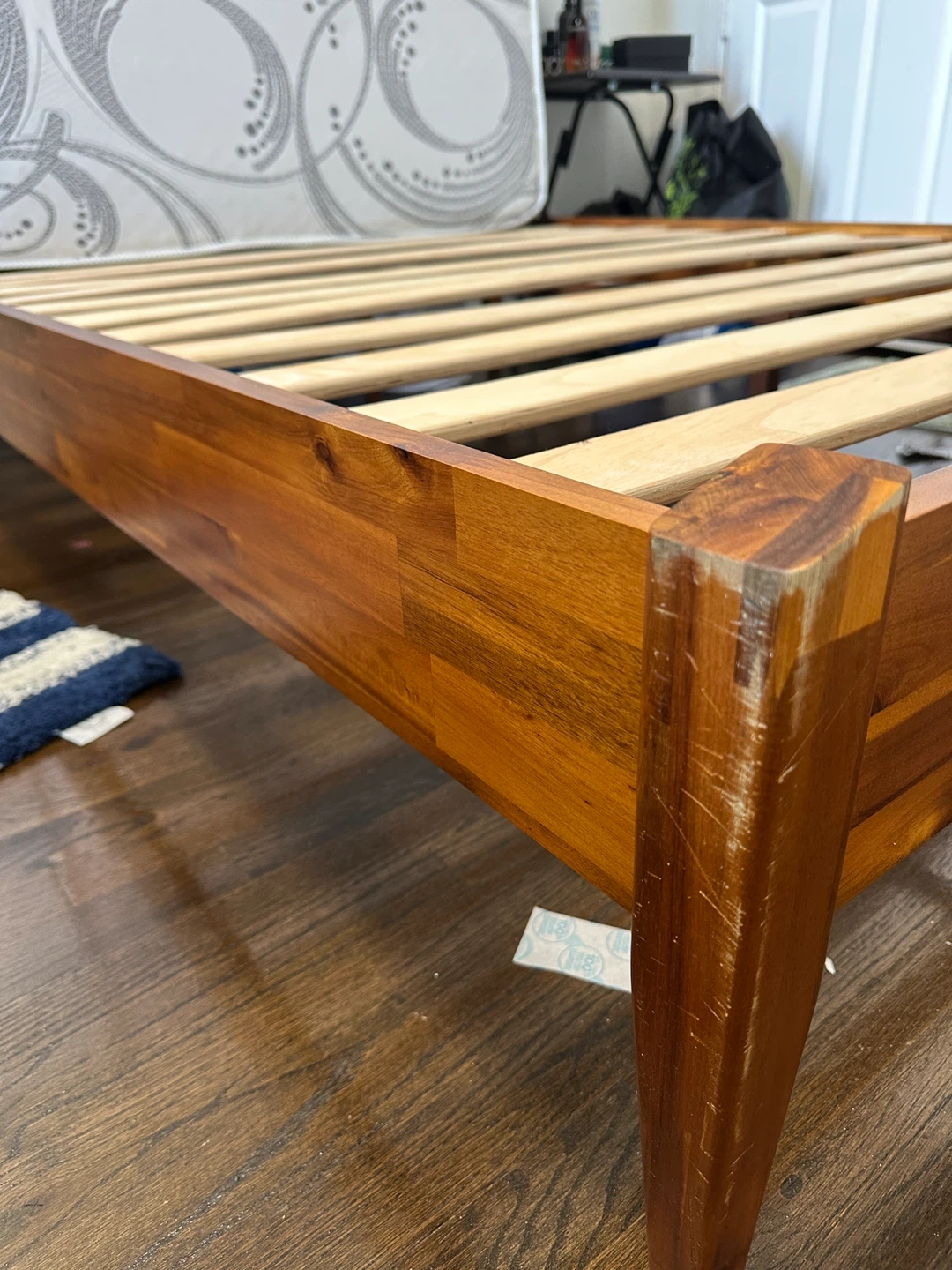 Mattress and Wood Bed Frame - photo 2