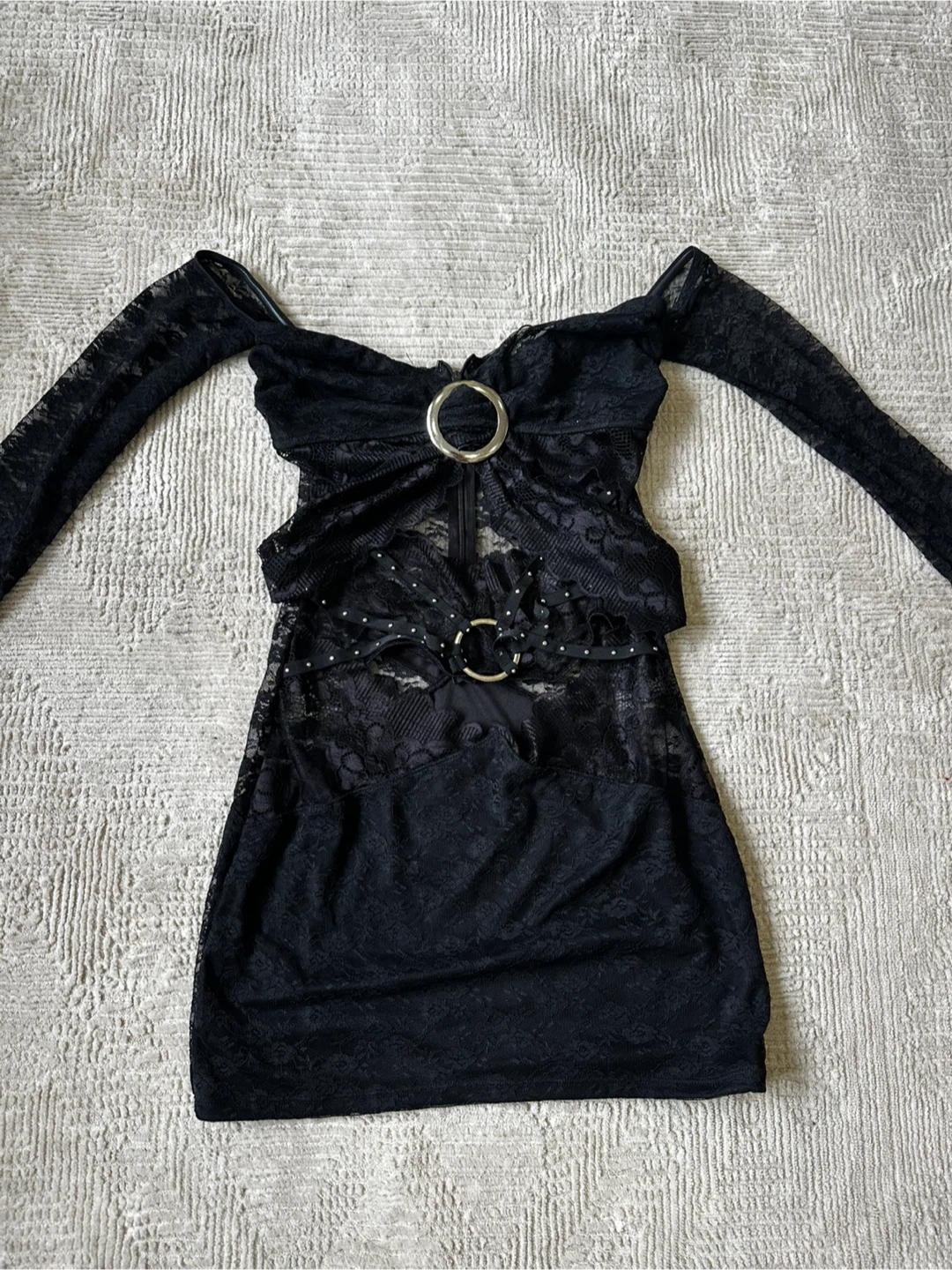 New Fashion Nova Black Lace Mini Dress