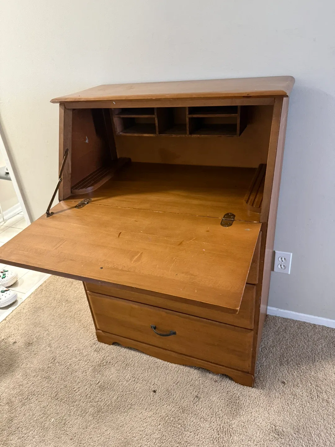 Wooden Secretary Desk with Drawers image indicator(3)