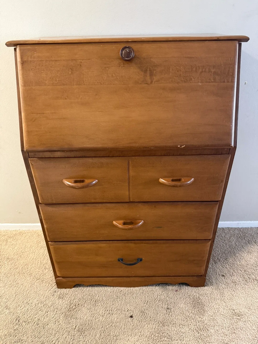 Wooden Secretary Desk with Drawers image indicator(2)