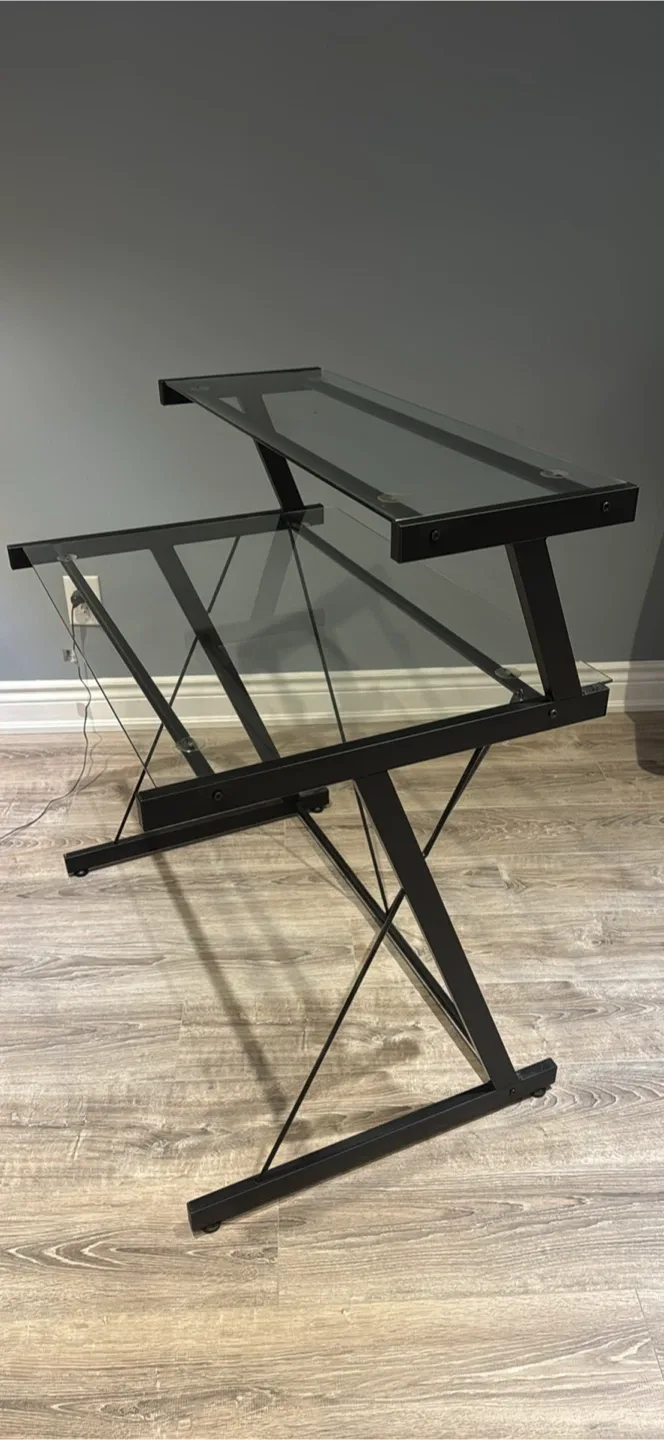 Black Glass Computer/Studio Desk image indicator(2)