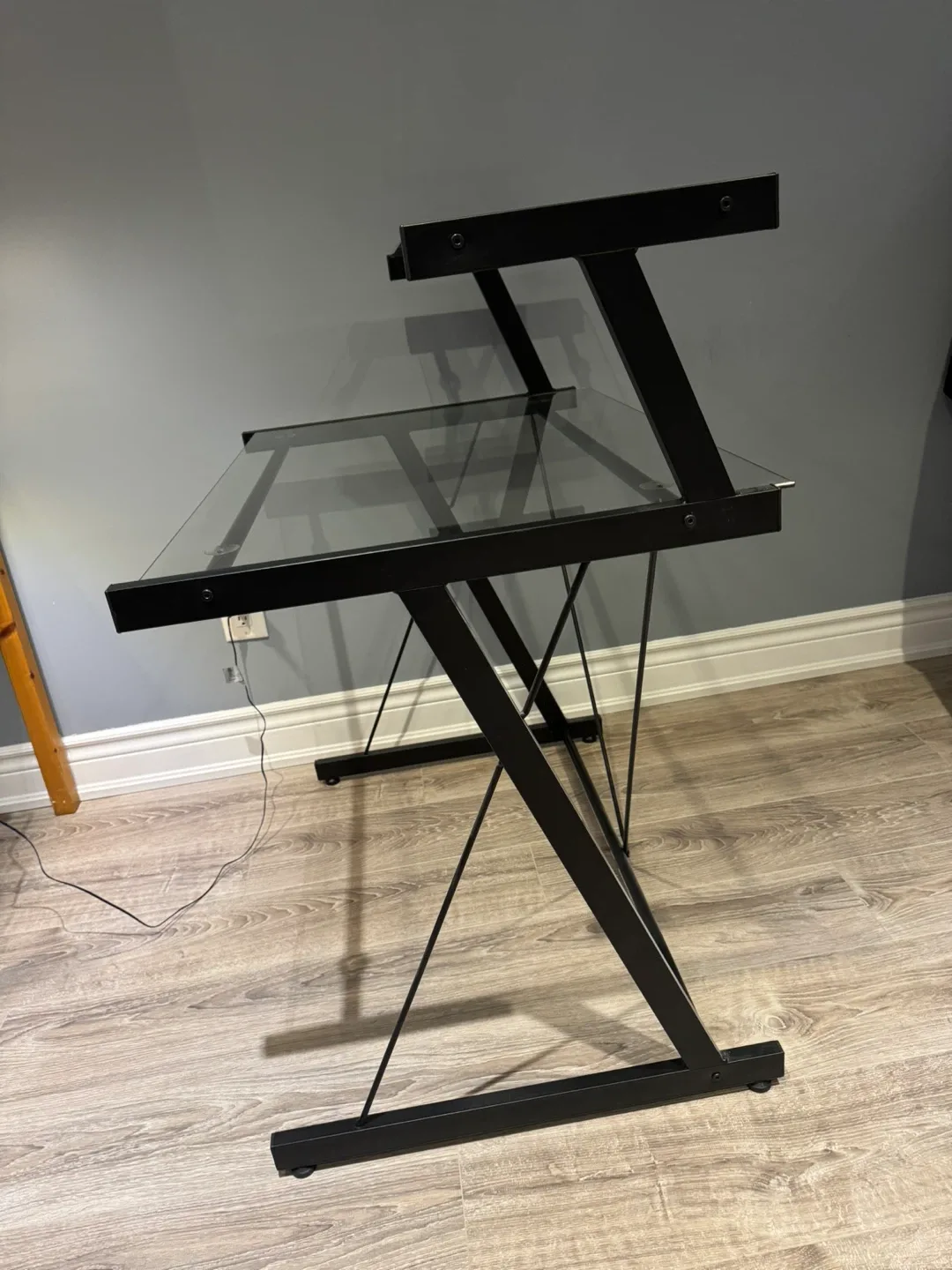 Black Glass Computer/Studio Desk image indicator(3)