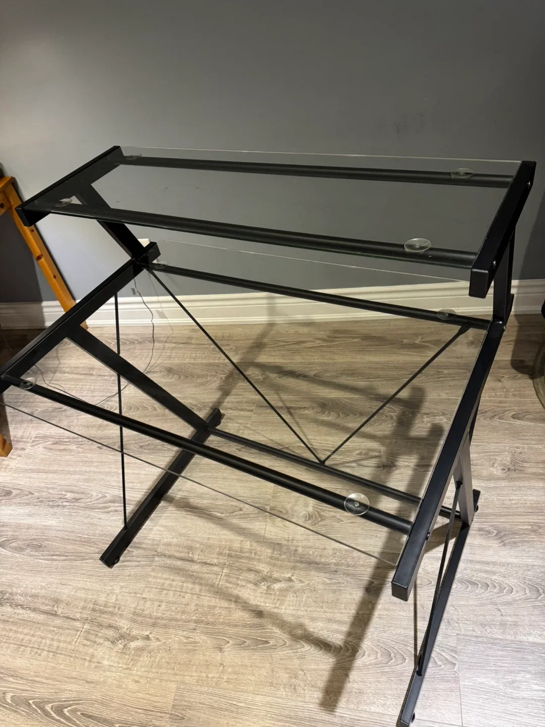 Black Glass Computer/Studio Desk image indicator(4)