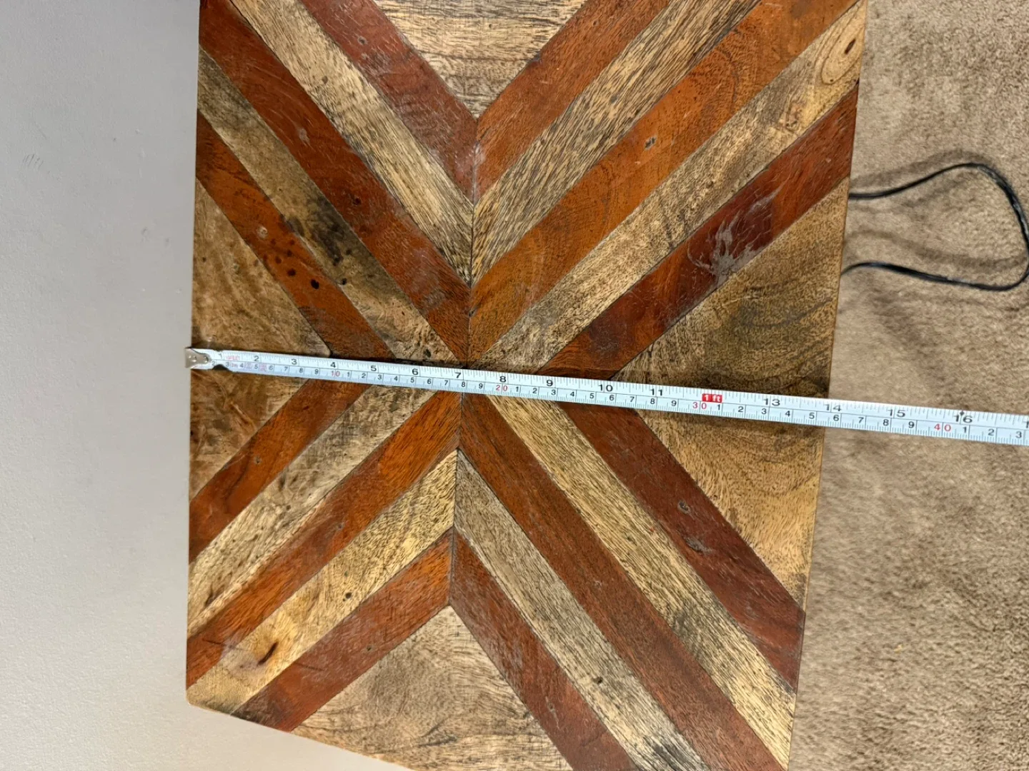 Wood & Metal End Table with USB Ports image indicator(5)