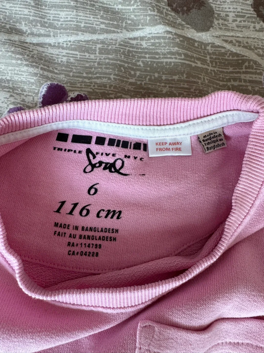 Triple Five Soul NYC Girls Pink & White Top - Size 6 image indicator(3)