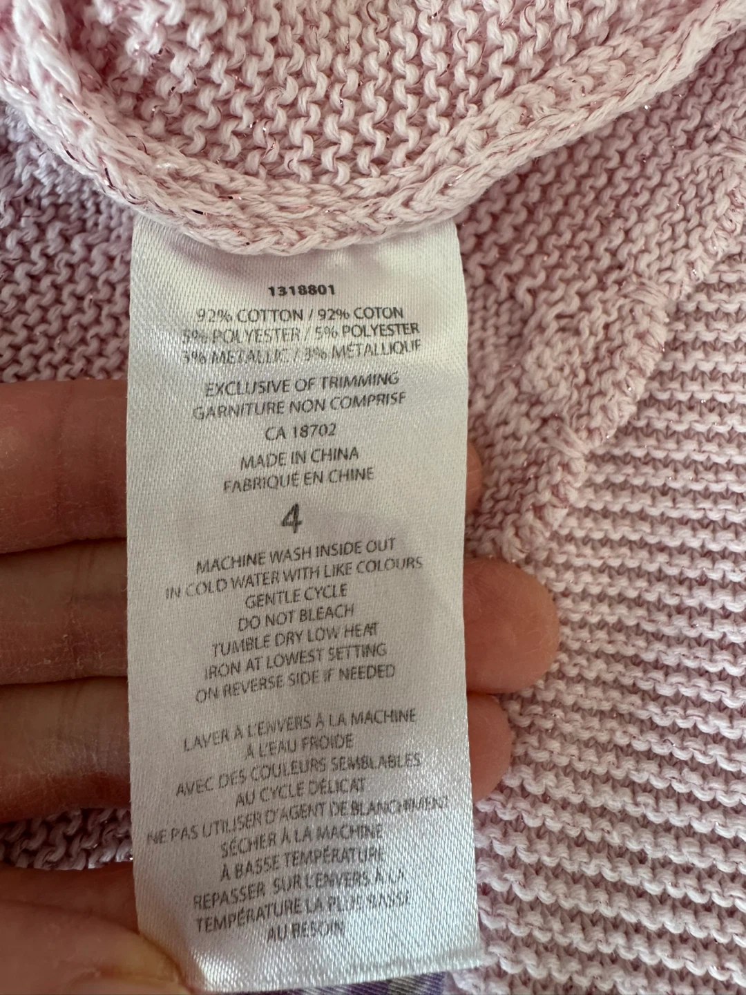 Rococo Pink Knit Dress - Size 4 - photo 4