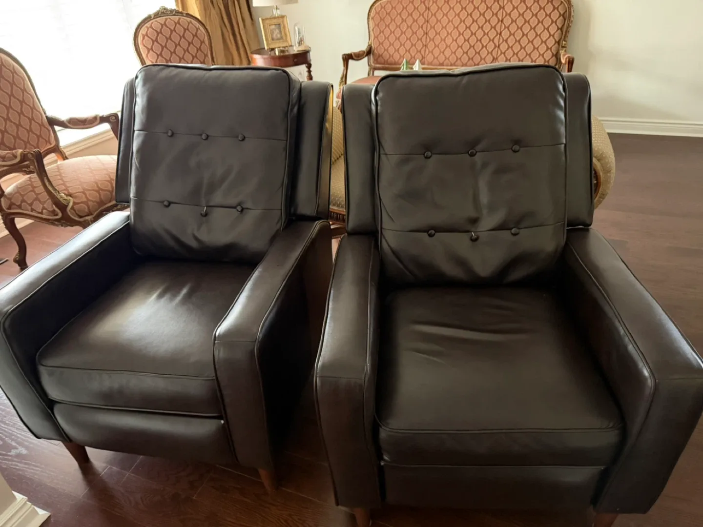 Leather Armchairs - Set of 2