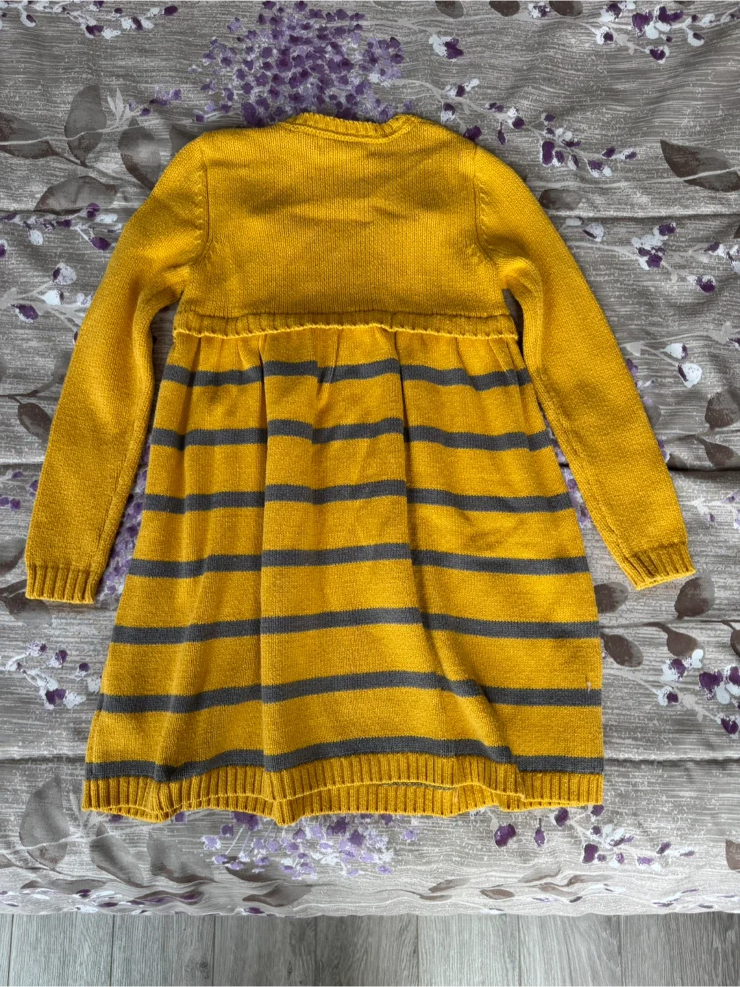 Nula Bug Girl’s Yellow Knit Dress, Size 4-5 image indicator(2)
