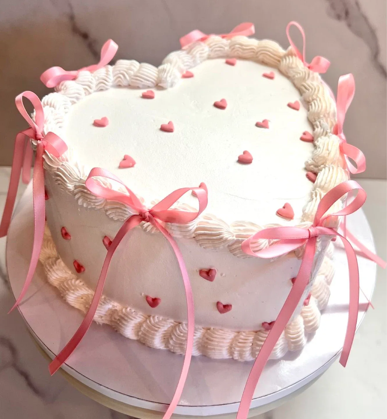 Pink Heart Cake
