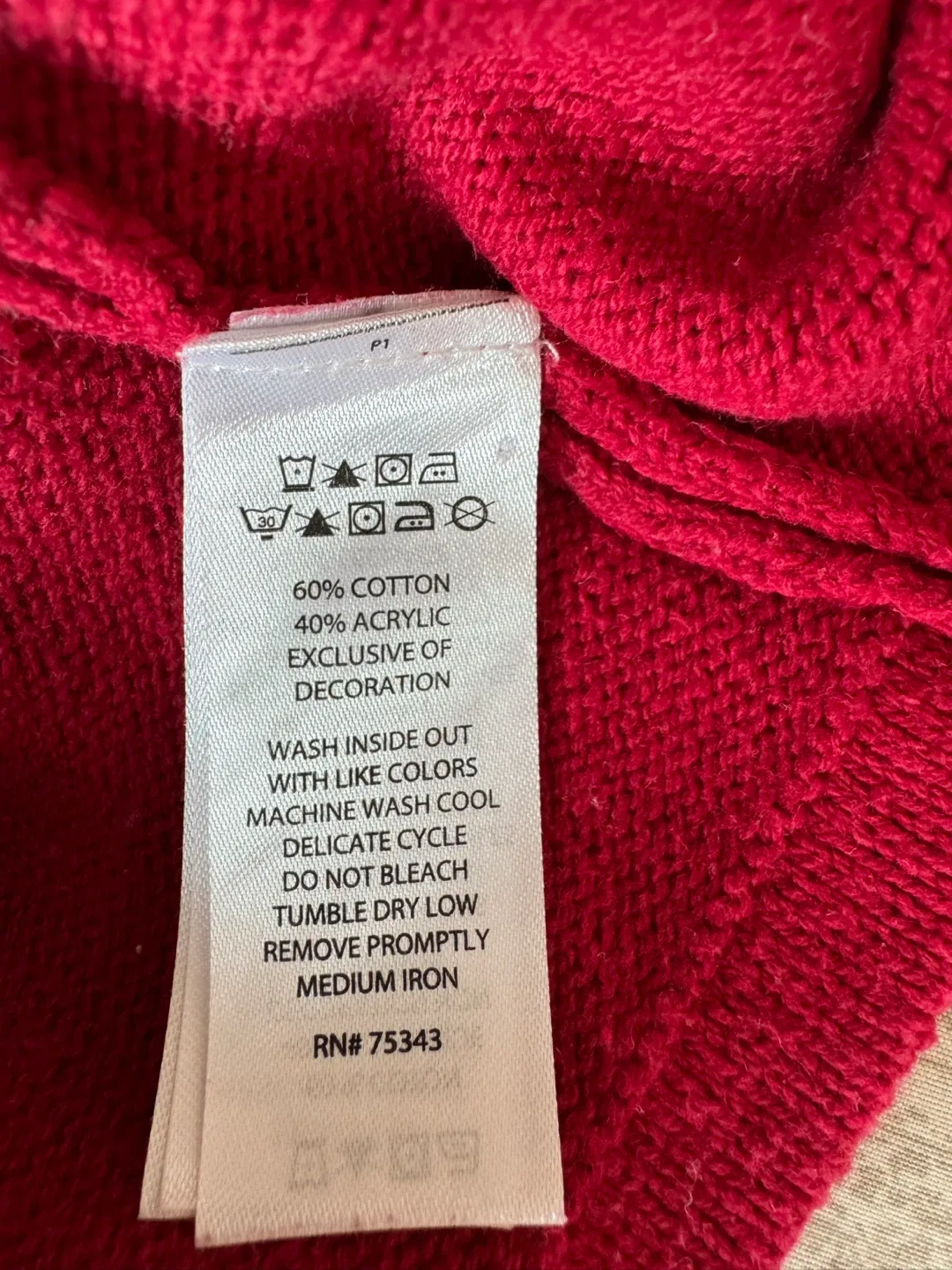 Jingles & Joy Red Holiday Sweater - Size M (5-6) image indicator(4)