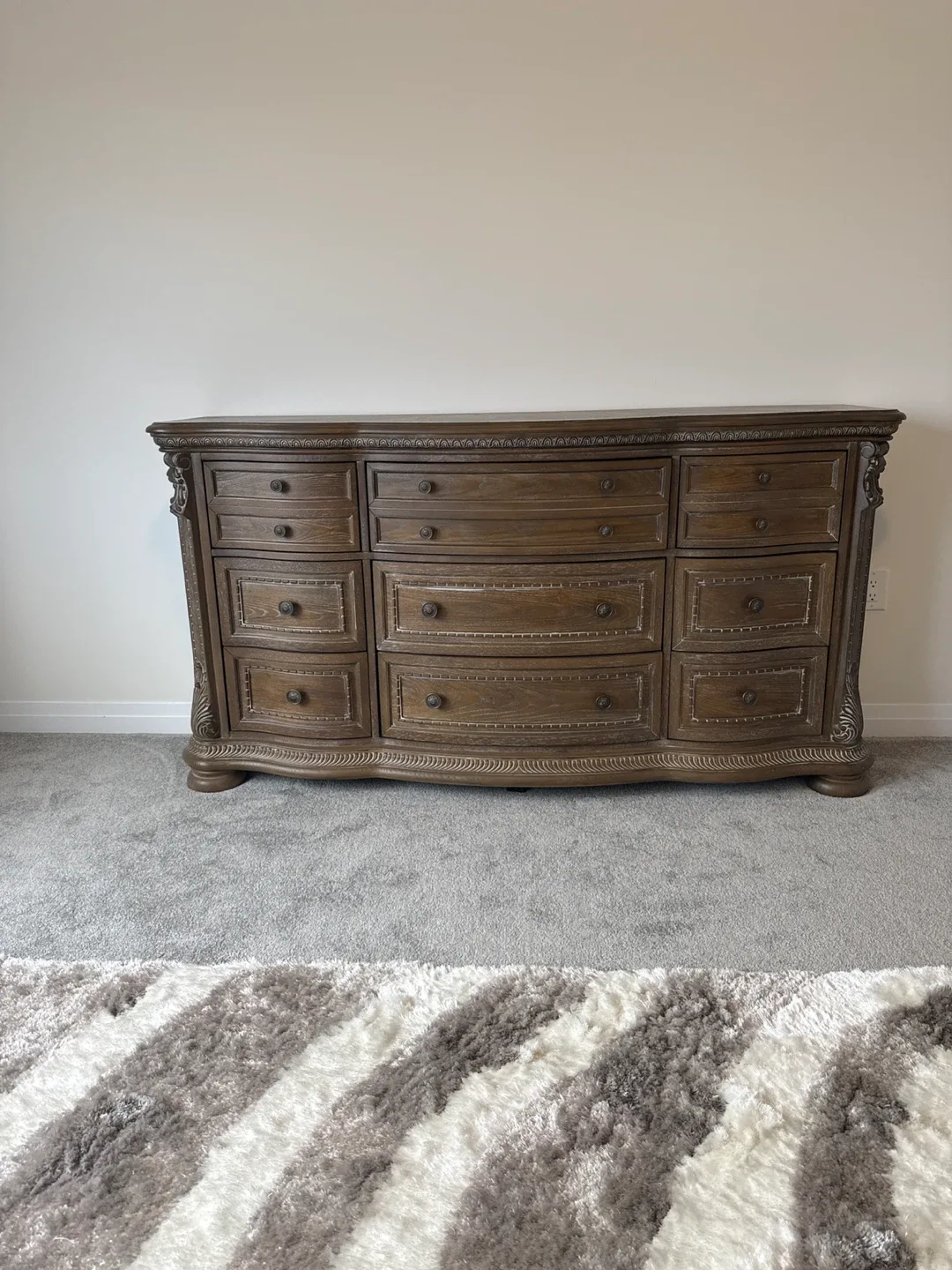 Wooden Dresser with 9 Drawers thumbnail