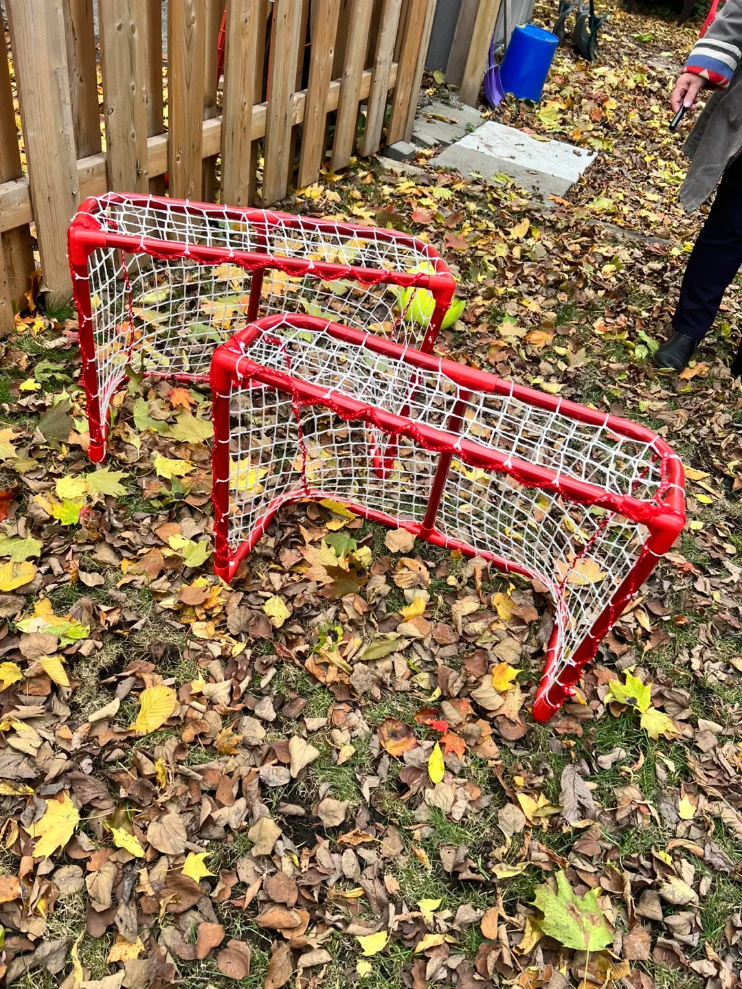 2 Franklin Sports Mini Hockey Nets - Red image indicator(2)