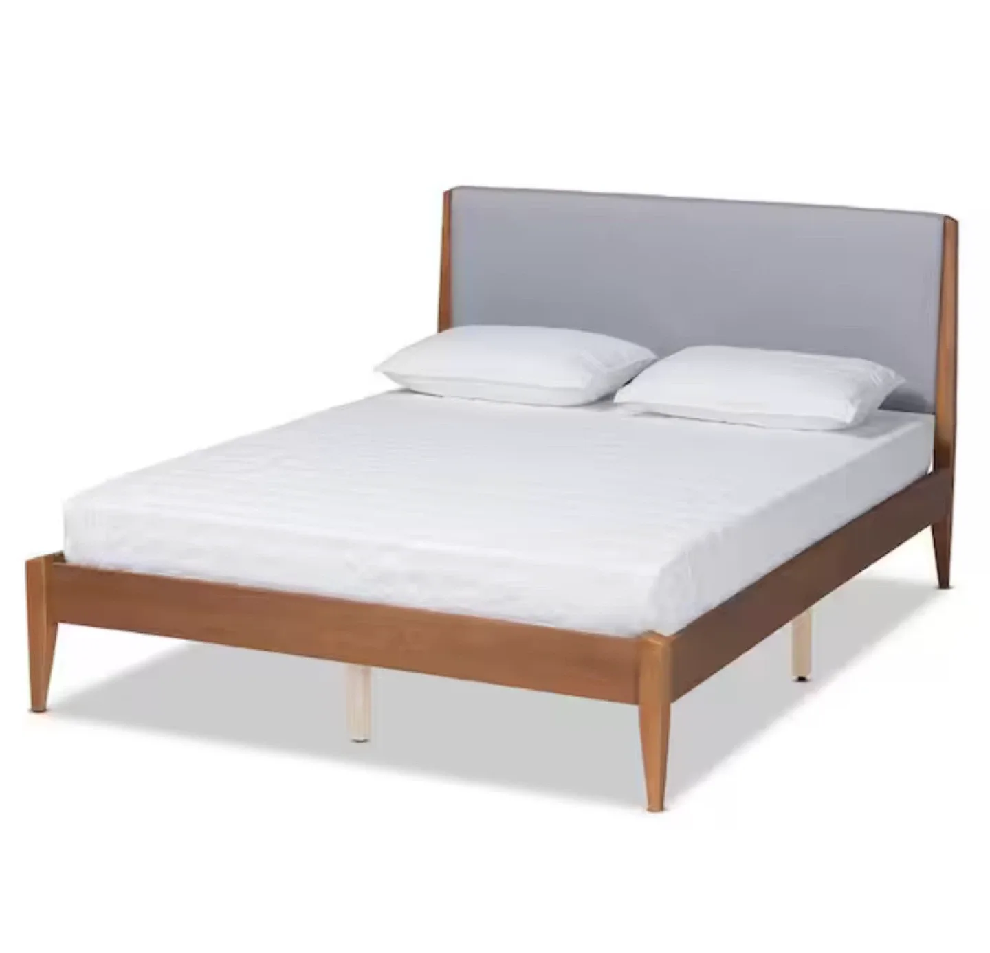 New Full Size Solid Wood Mid Century Modern Platform Bed image indicator(3)