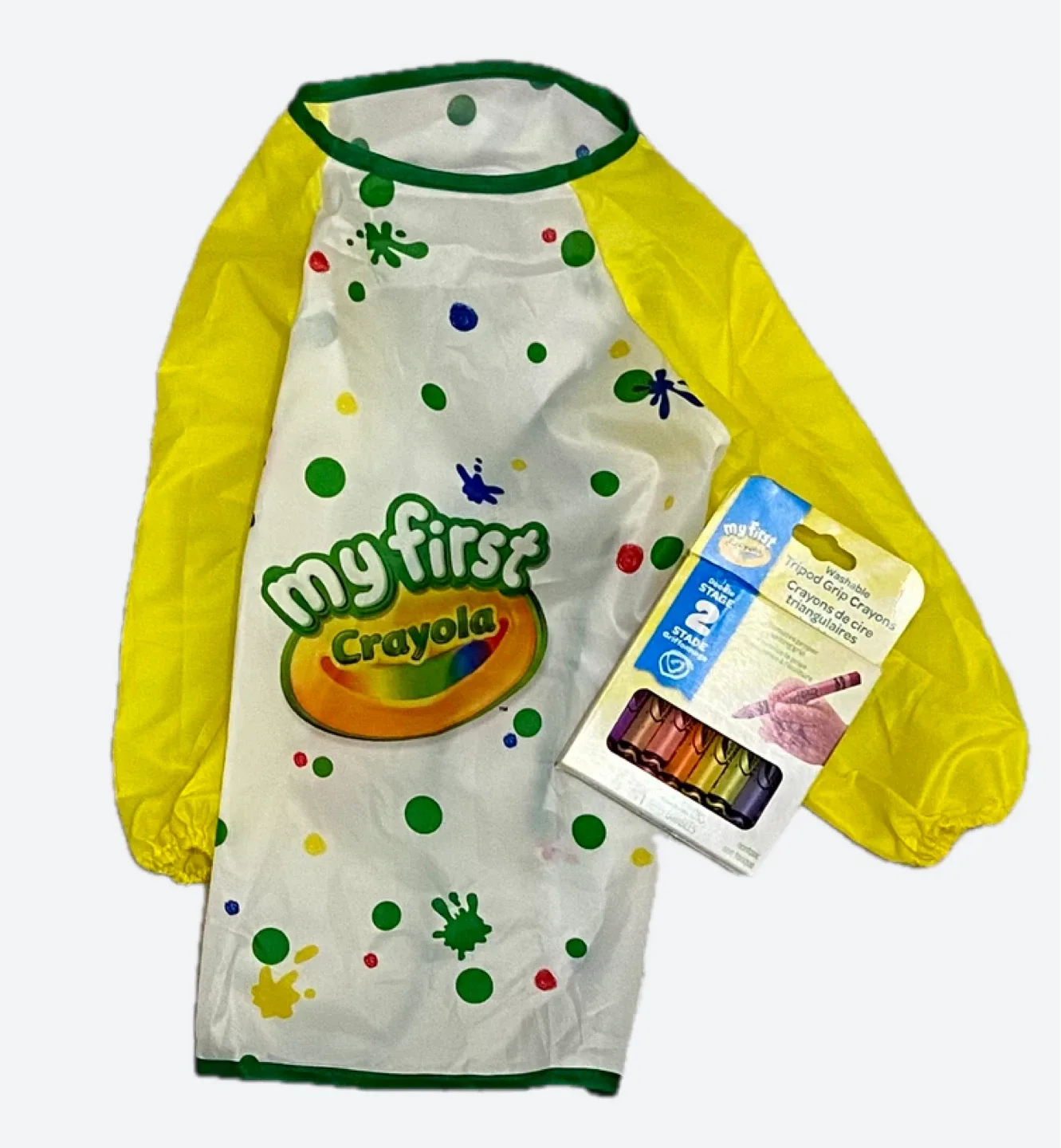 Crayola My First Art Smock & Tripod Grip Crayons thumbnail