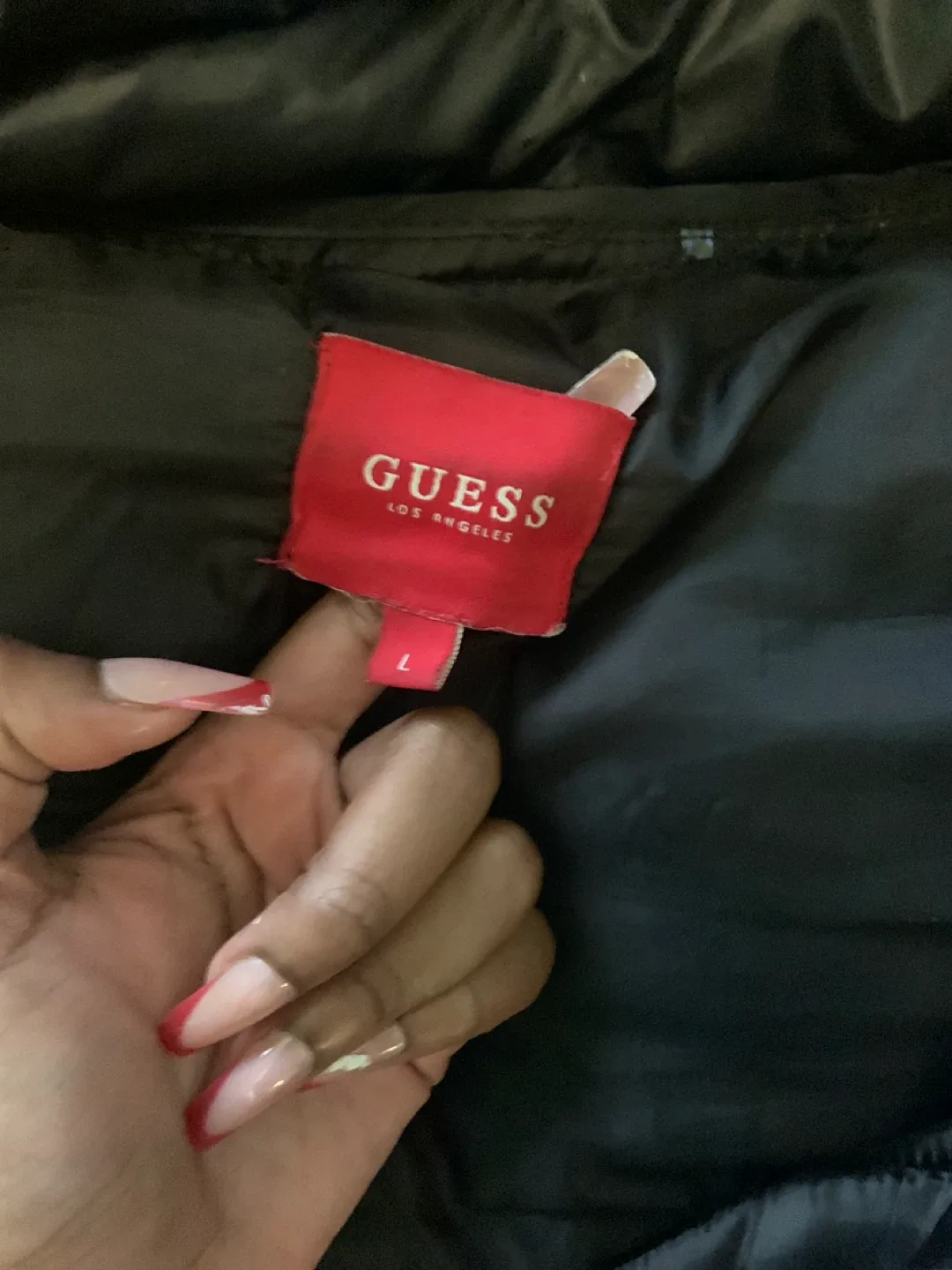 Guess Black Puffer Jacket - Size L image indicator(3)